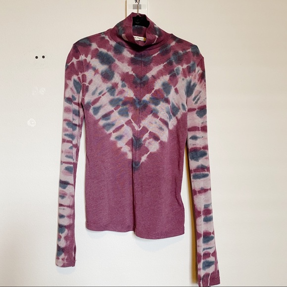Free People Tie Dye Turtleneck Top - Picture 3 of 7